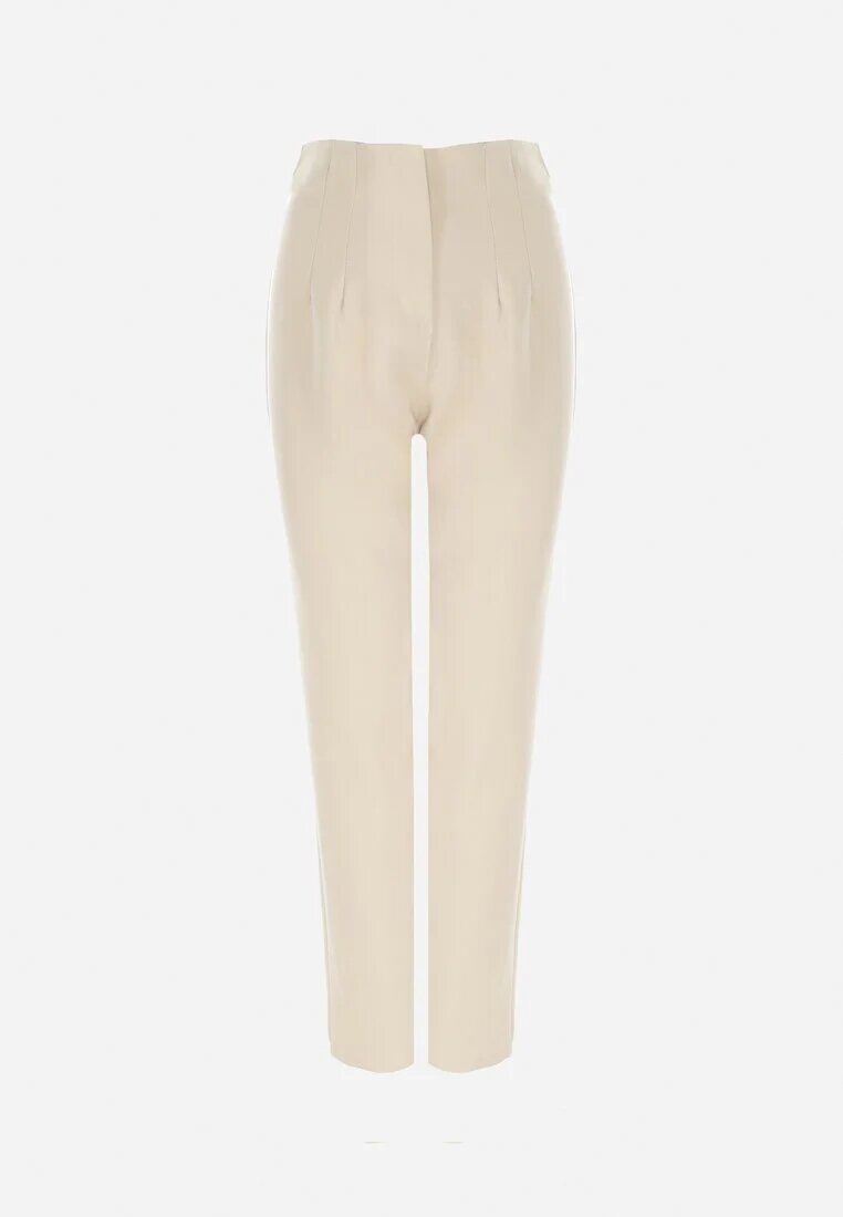 new collection Pantaloni Bej deschis Cigaretă High Waist Caphe