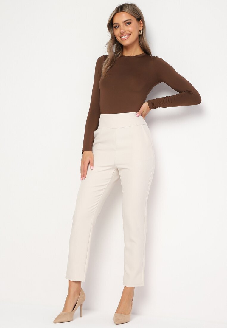 new collection Pantaloni Bej deschis Regular Boura