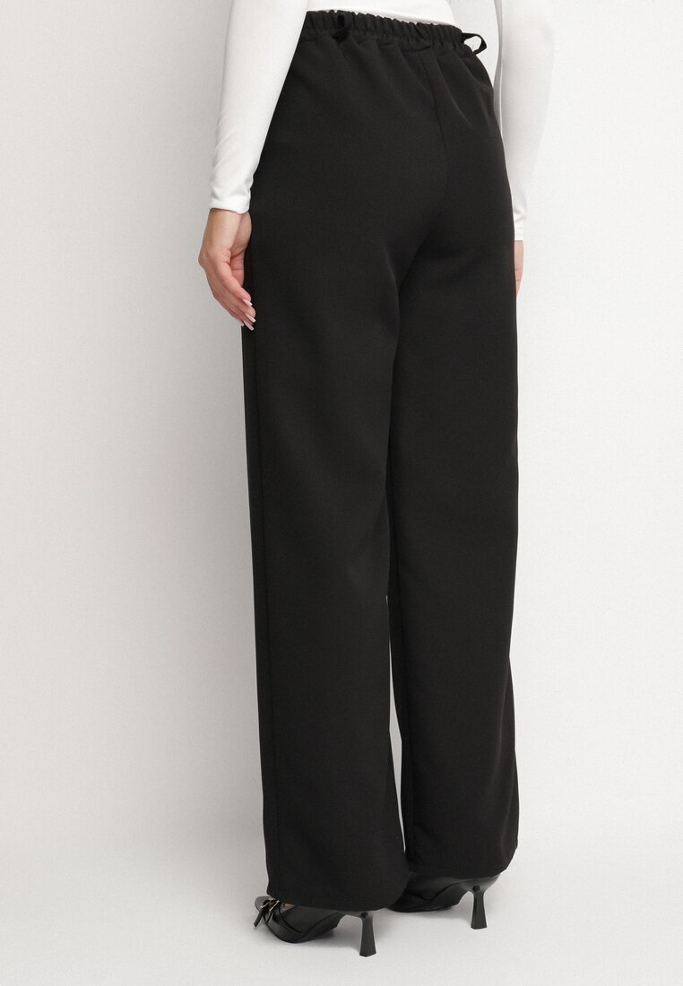 new collection Pantaloni de costum negri cu talie înaltă Vivisora