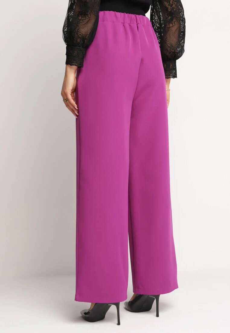 new collection Pantaloni Elegante Violet cu Croială Largă Kahinuni