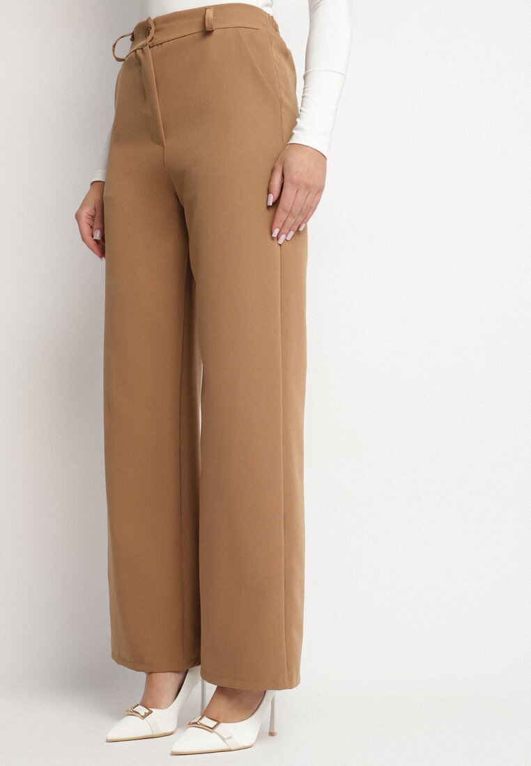 new collection Pantaloni Maro De costum cu talie înaltă Vivisora