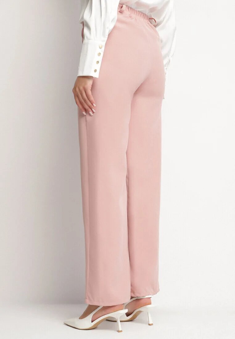 new collection Pantaloni Roz de costum cu talie înaltă Vivisora