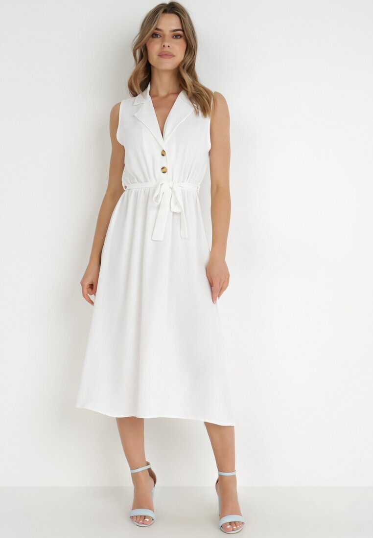 new collection Rochie Albă cu Curea Kydasia