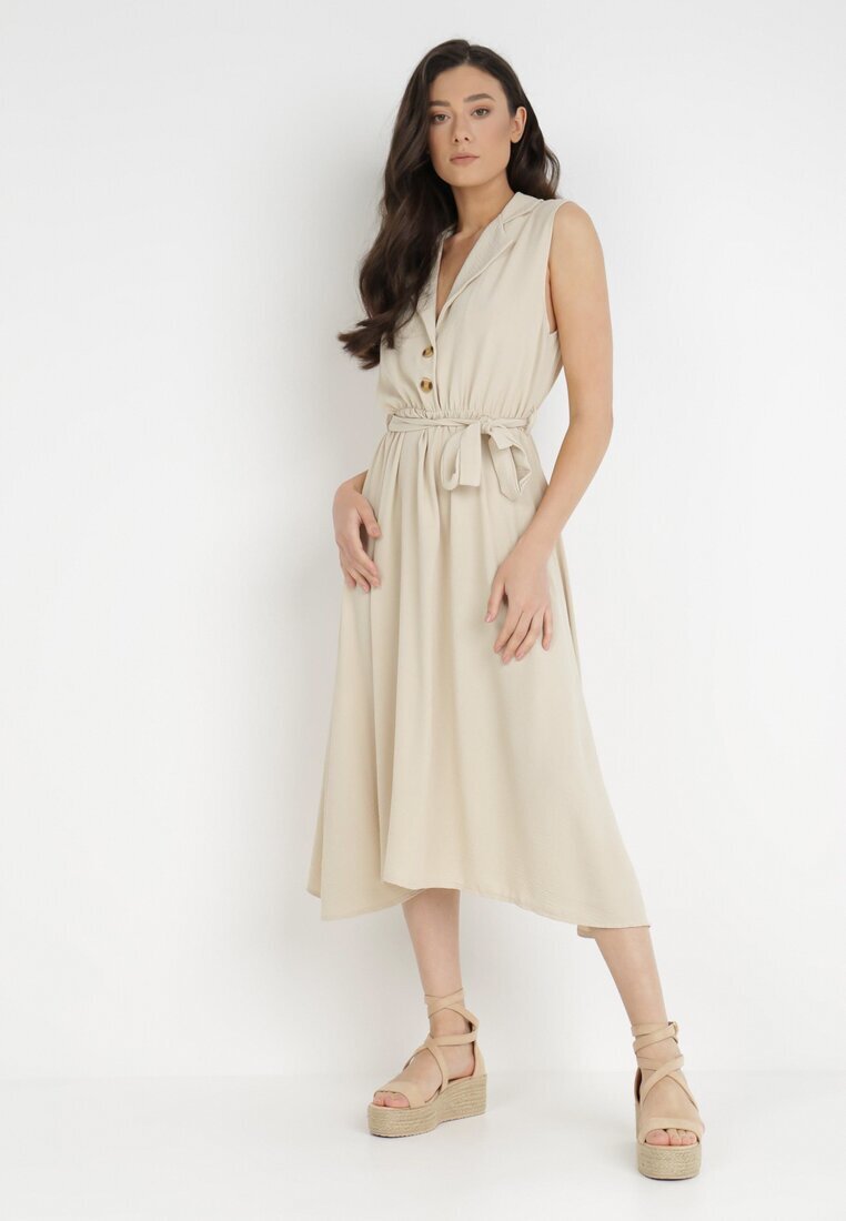 new collection Rochie Bej cu curea Kydasia