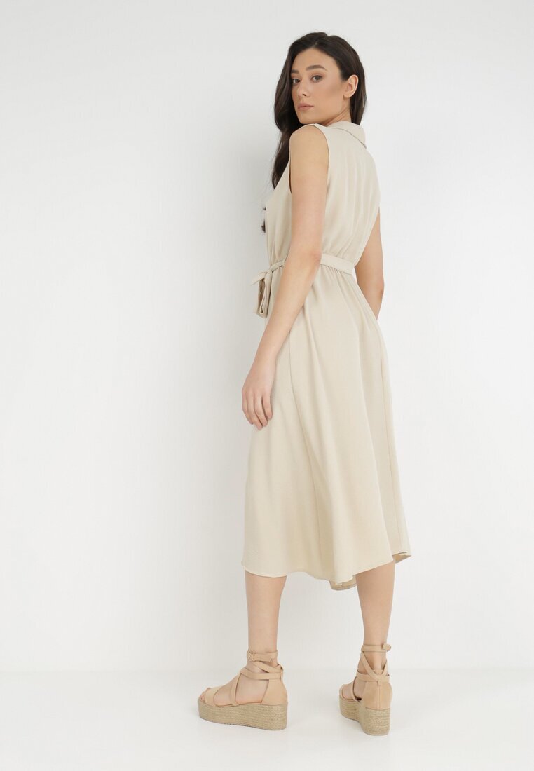 new collection Rochie Bej cu curea Kydasia