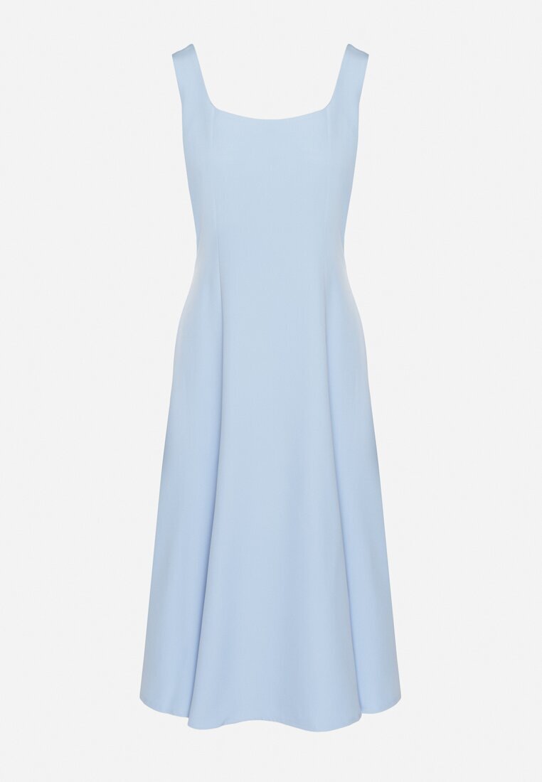 new collection Rochie Clasică Albastră Evazată Delure