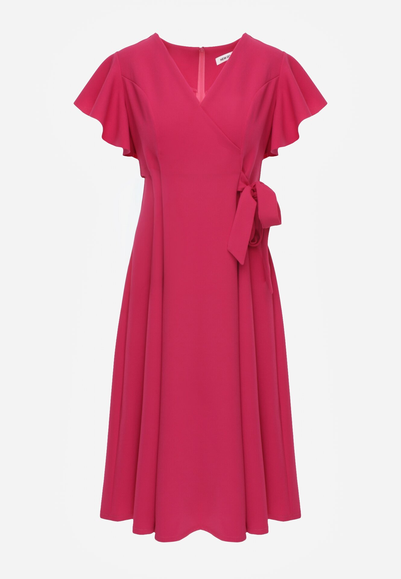 new collection Rochie Cloș Fucsia Petrecută cu legătură în talie Dannila