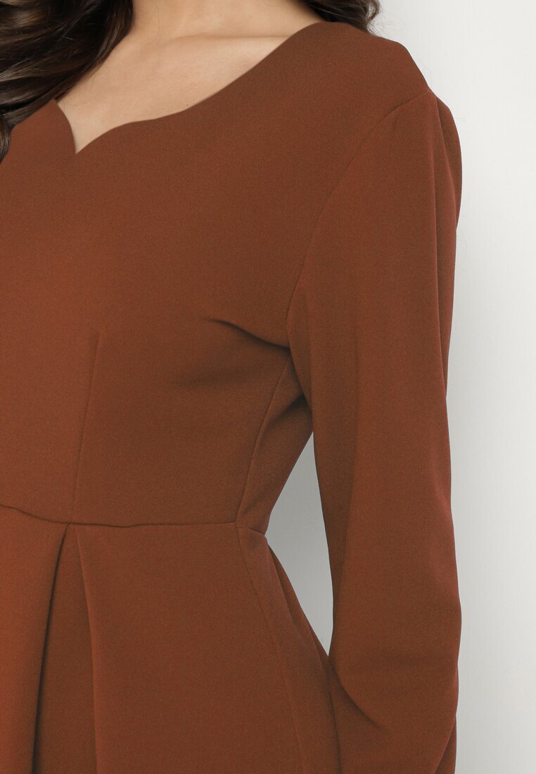 new collection Rochie Maro Evazată de Seară cu Decolteu Ascuțit Temithiel