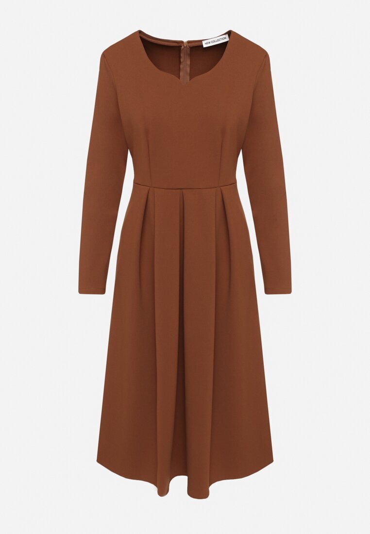new collection Rochie Maro Evazată de Seară cu Decolteu Ascuțit Temithiel