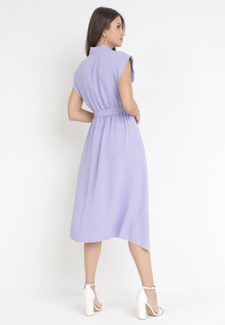 new collection Rochie Mov Midi cu nasturi și cordon Alyssama