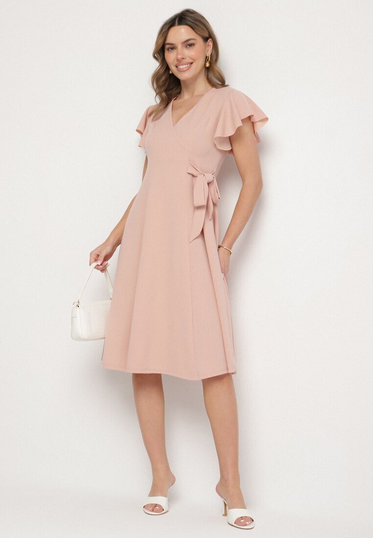 new collection Rochie Roz Evazată Petrecută cu cordon în talie Dannila