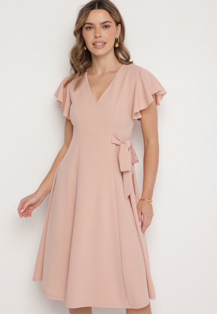 new collection Rochie Roz Evazată Petrecută cu cordon în talie Dannila