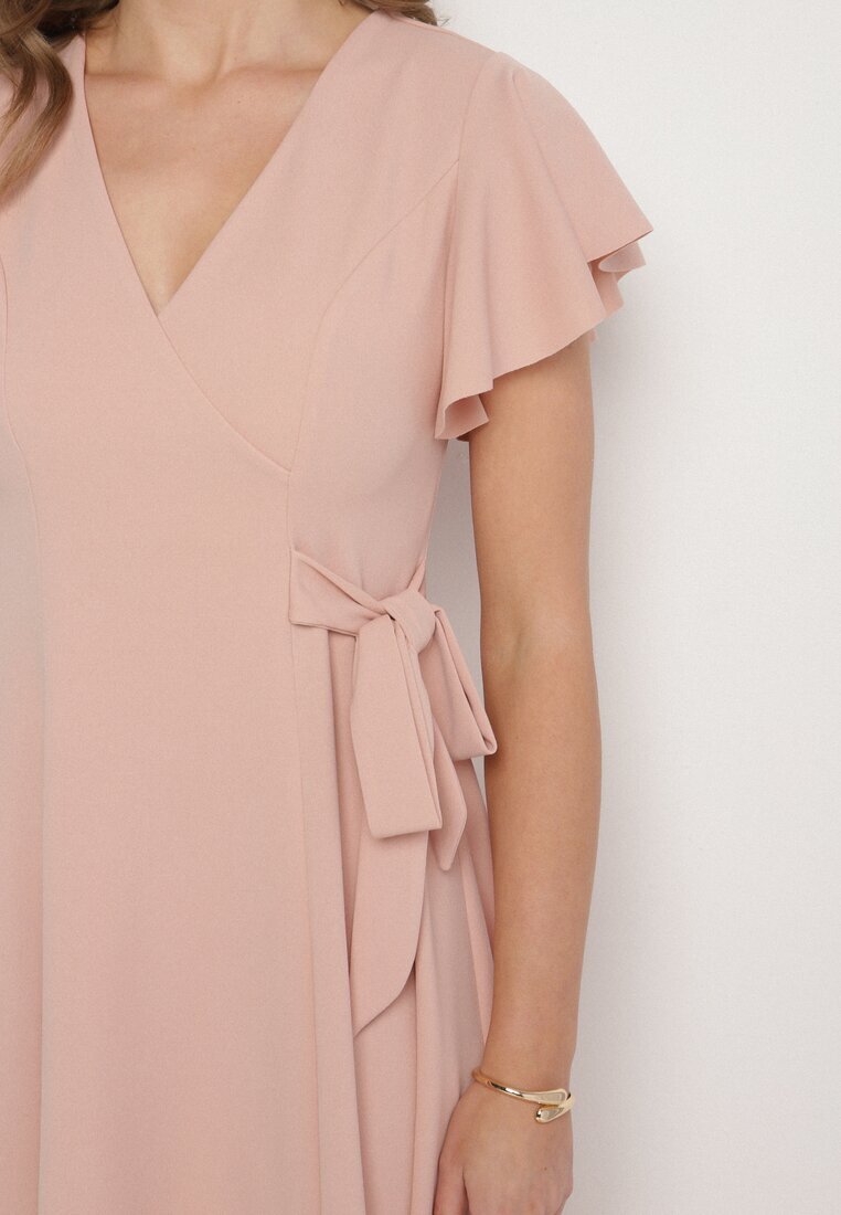 new collection Rochie Roz Evazată Petrecută cu cordon în talie Dannila