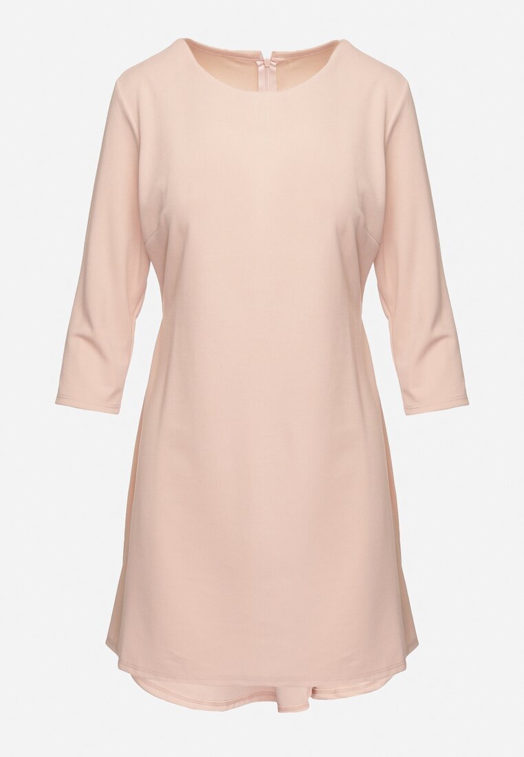 new collection Rochie roz tip trapez cu spatele mai lung Gemirina