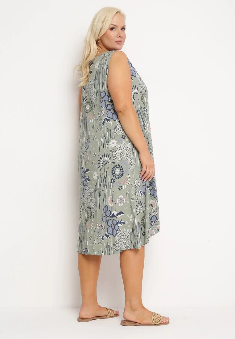 new collection Rochie Verde închis De viscoză cu spate mai lung fără mâneci Fiema