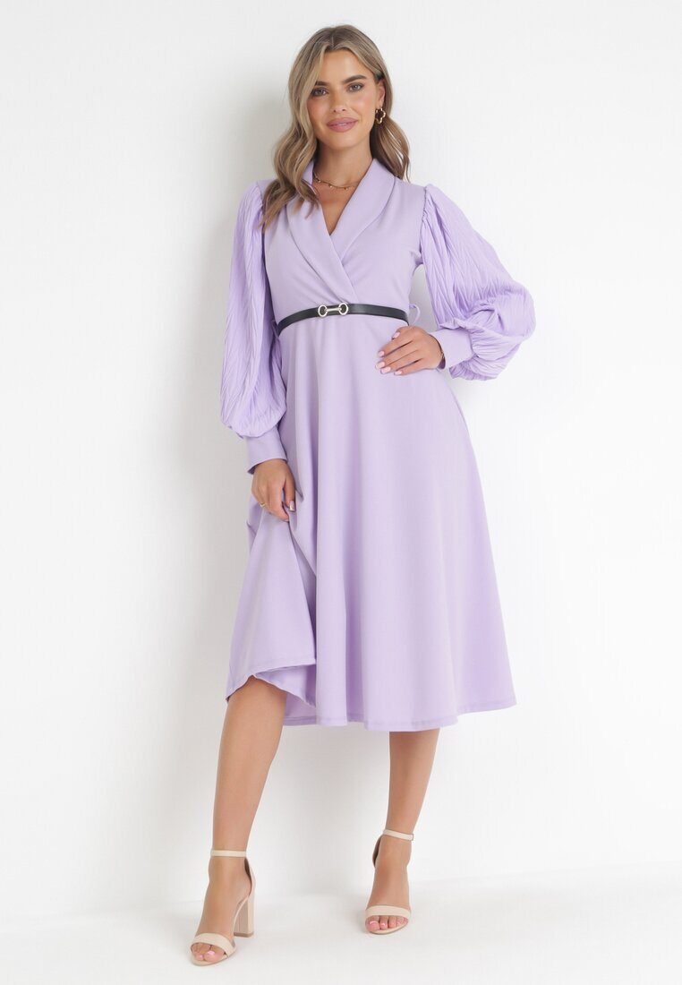 new collection Rochie Violet Cloș cu curea Aidyn