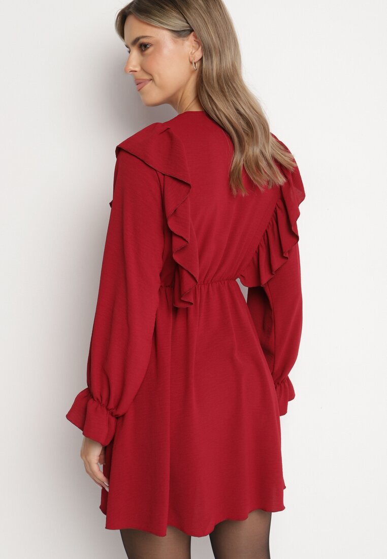 new collection Rochie Visinie Evazată cu croială petrecută și volane Celonara