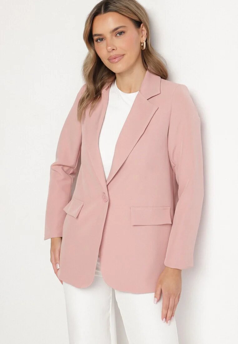 new collection Sacou Roz la un rând de nasturi cu model în dungi Viviella
