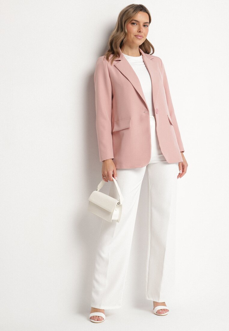 new collection Sacou Roz la un rând de nasturi cu model în dungi Viviella