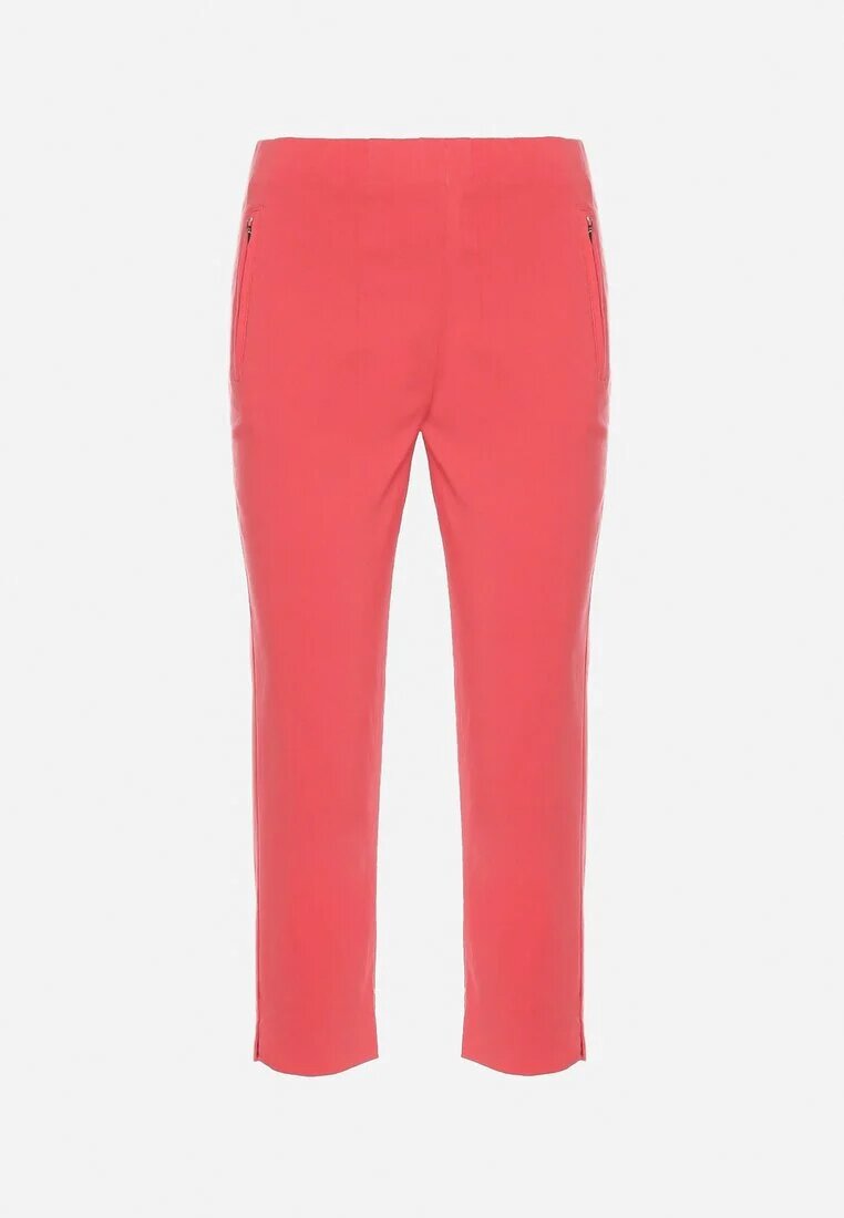 new fashion Pantaloni roz lungime 3/4 cu talie elastică și șnur Cidasara