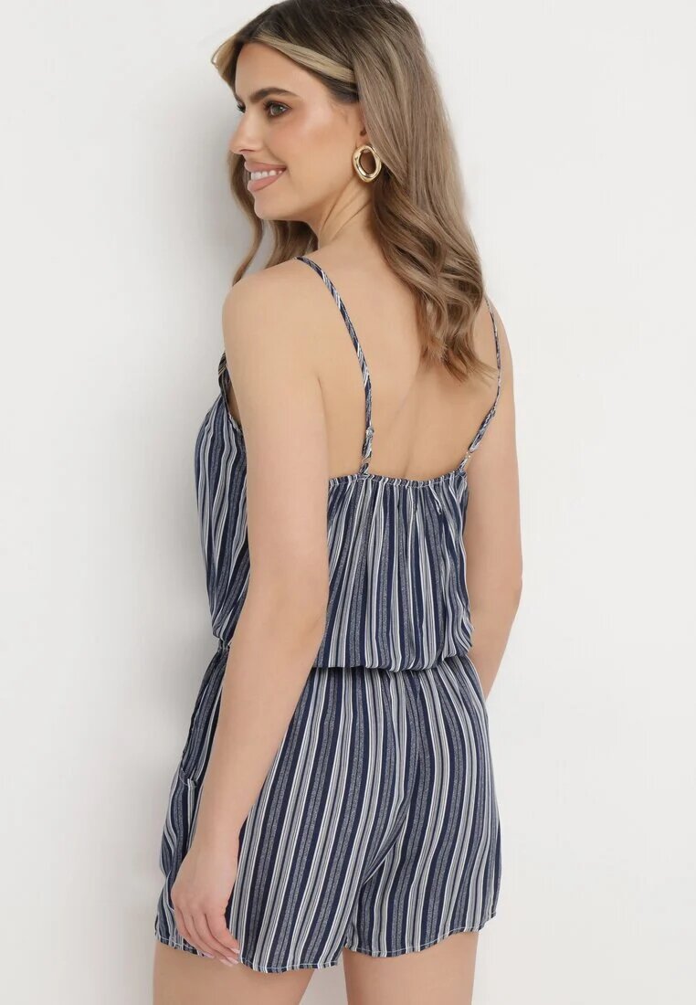 new fashion Salopetă Albastru marin-Alb Hush