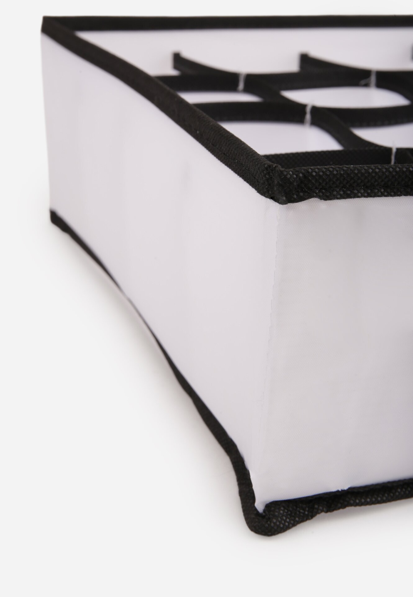 nice life Organizator pătrat pentru lenjerie cu compartimente Glimra Negru cu alb