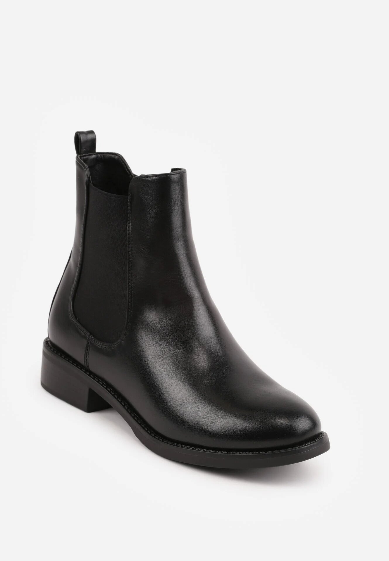 orena paris Botine clasice cu talpă joasă (tip chelsea) cu inserție din material elastic Baument Negre