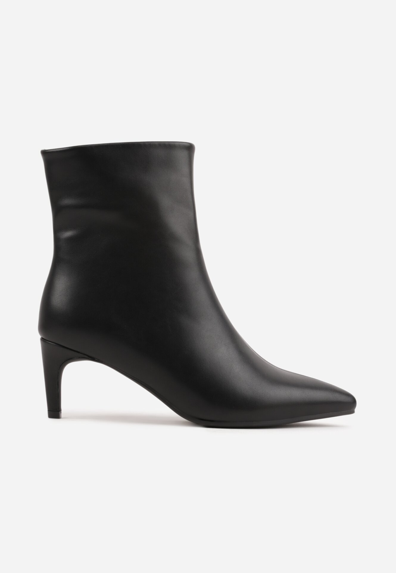 orena paris Botine minimaliste cu toc mic și vârf ascuțit Bavin Negre