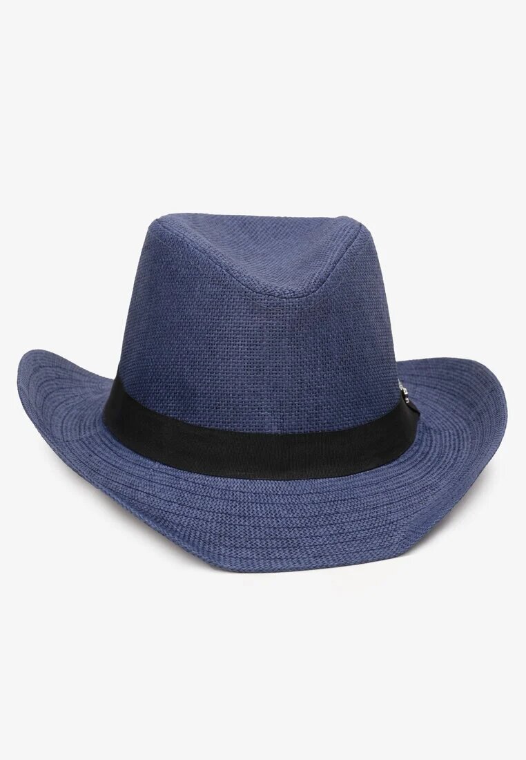  Pălărie împletită stil fedora bleumarin Cresesa