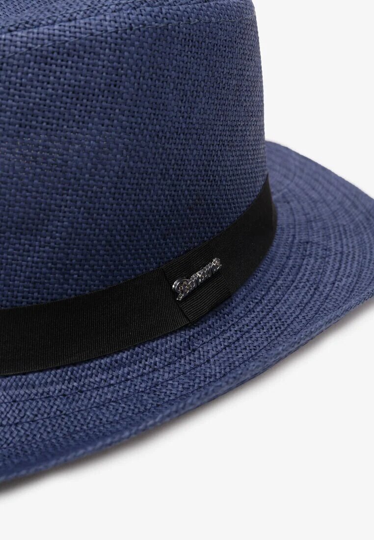  Pălărie împletită stil fedora bleumarin Cresesa