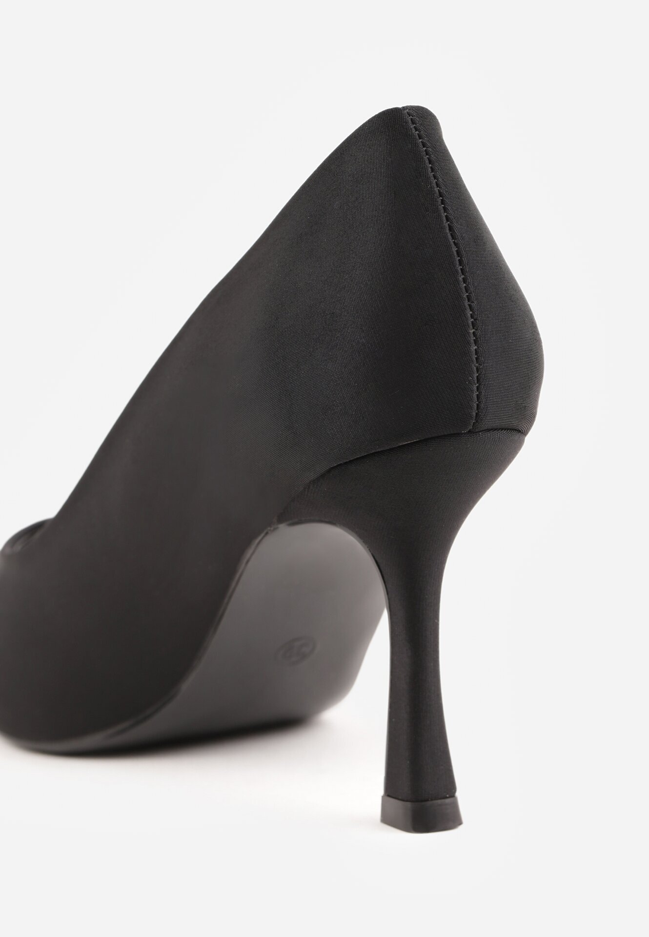 pallika paris Pantofi stiletto negri clasici din țesătură netedă Orianna