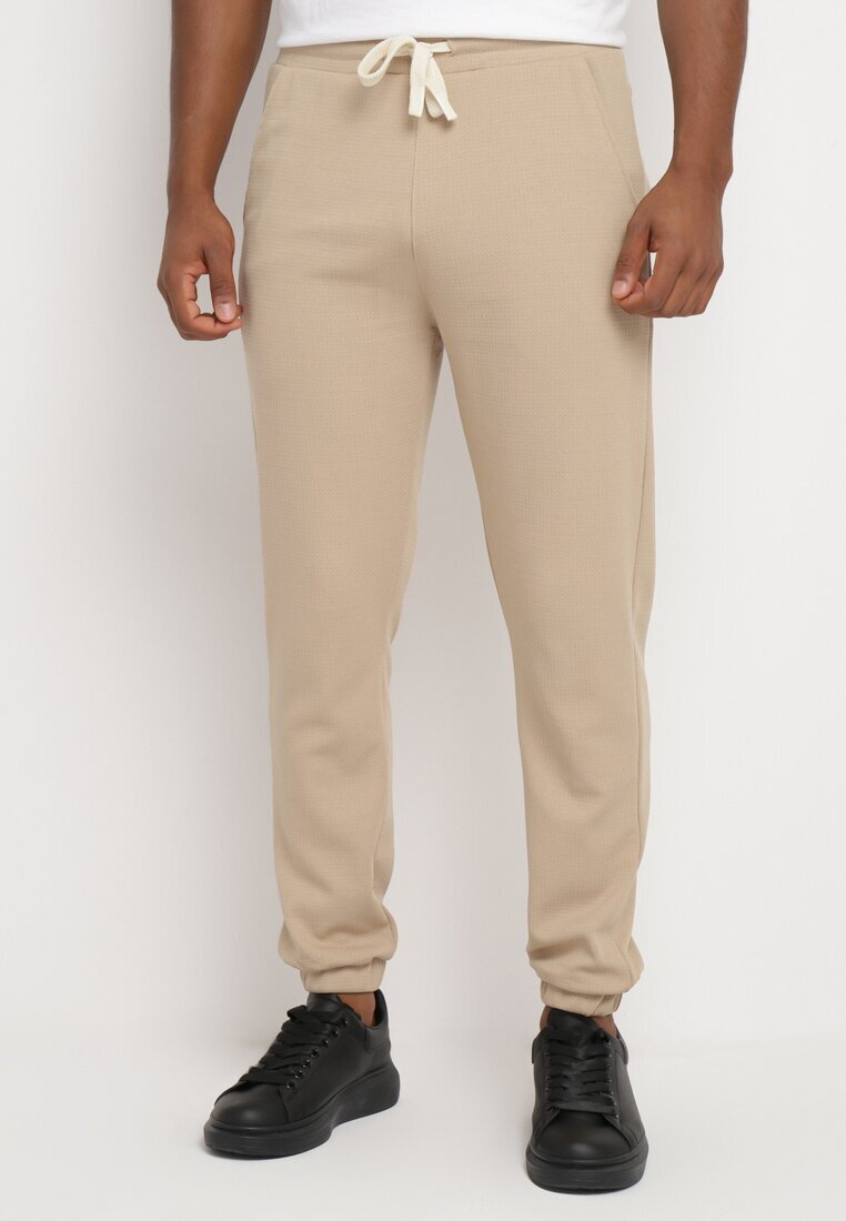  Pantaloni de trening Bej închis cu bumbac și șnururi Arlania