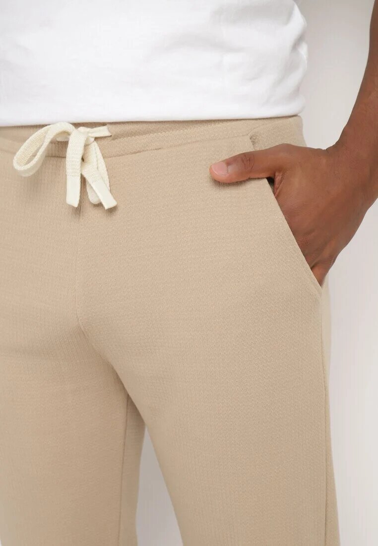  Pantaloni de trening Bej închis cu bumbac și șnururi Arlania