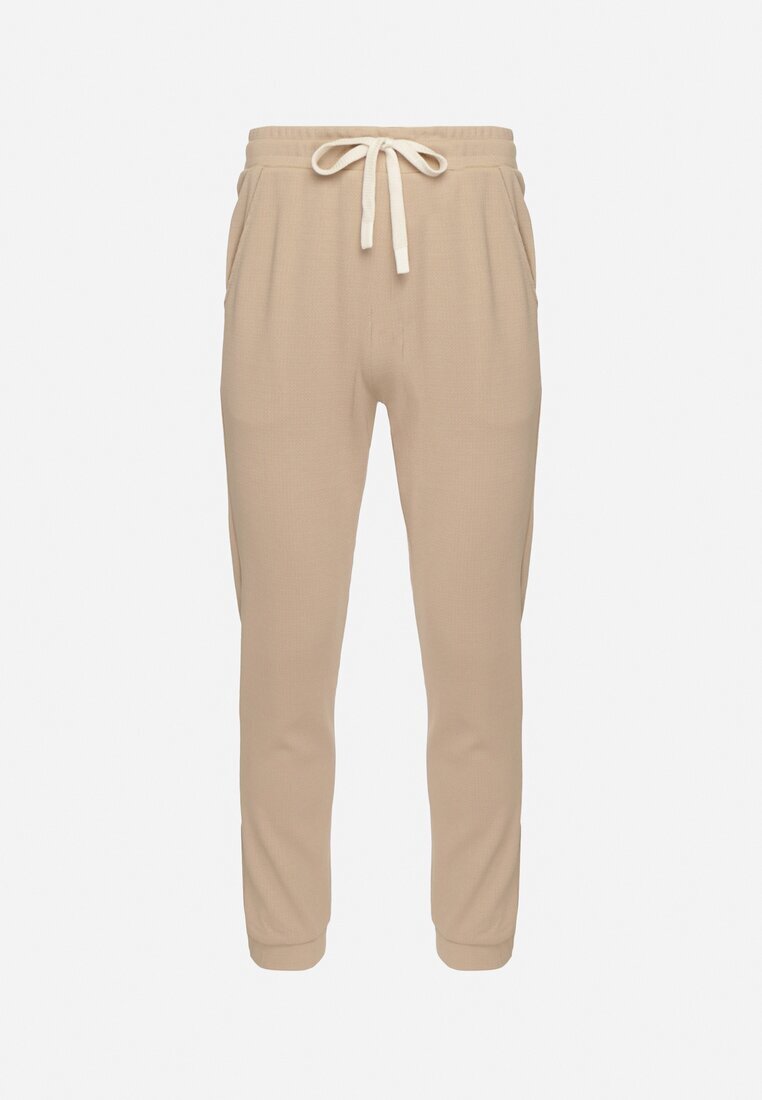  Pantaloni de trening Bej închis cu bumbac și șnururi Arlania
