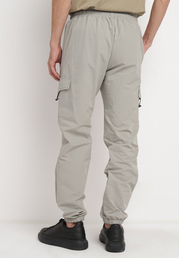  Pantaloni de trening Gri Cargo cu Buzunare Largi Rerilena