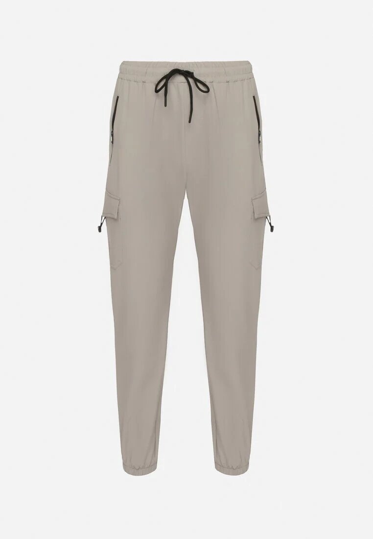  Pantaloni de trening Gri Cargo cu Buzunare Largi Rerilena