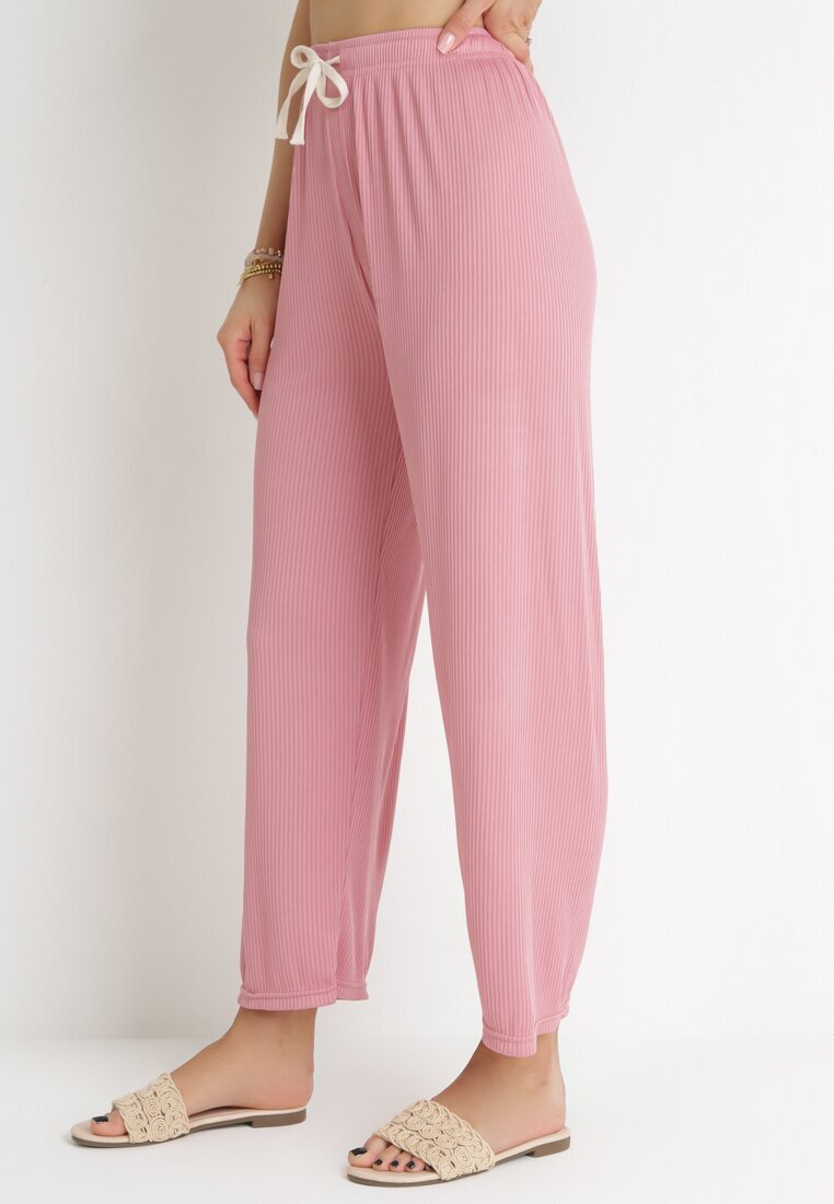  Pantaloni Roz cu elastic în talie și șnur Trivisa