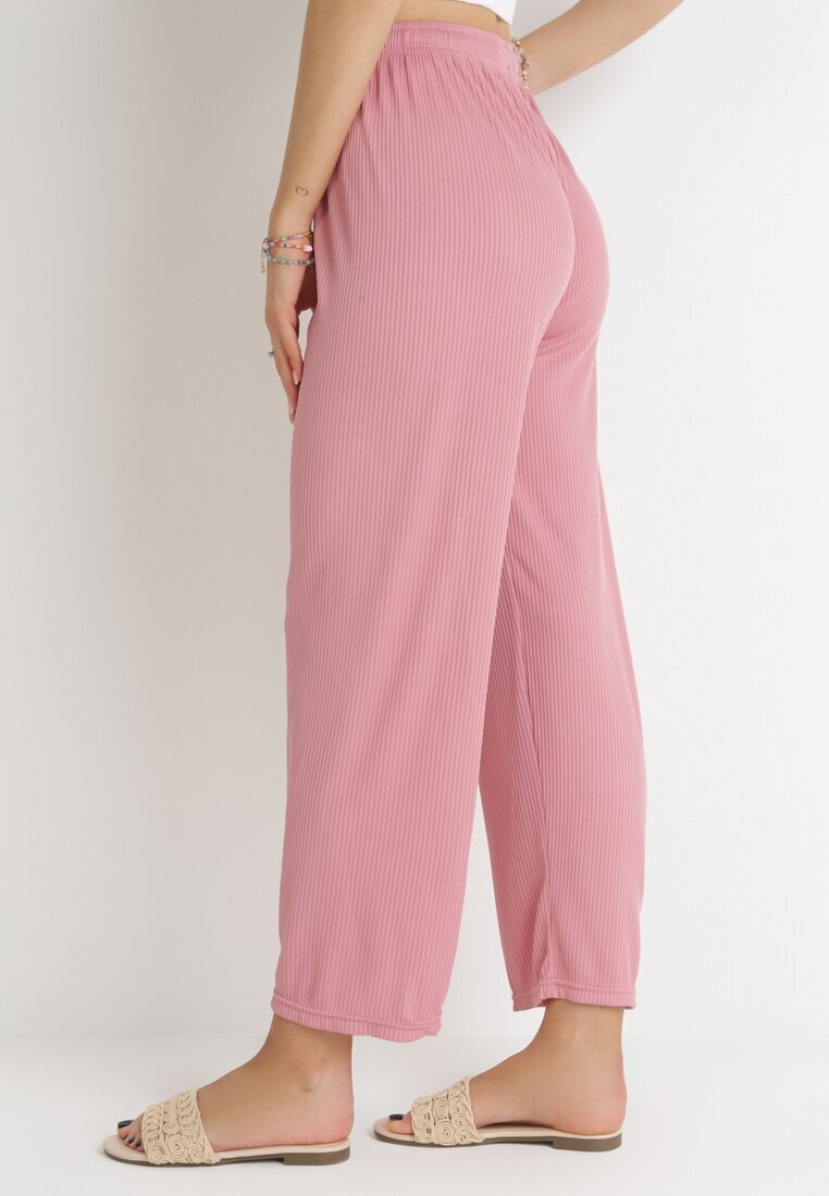  Pantaloni Roz cu elastic în talie și șnur Trivisa