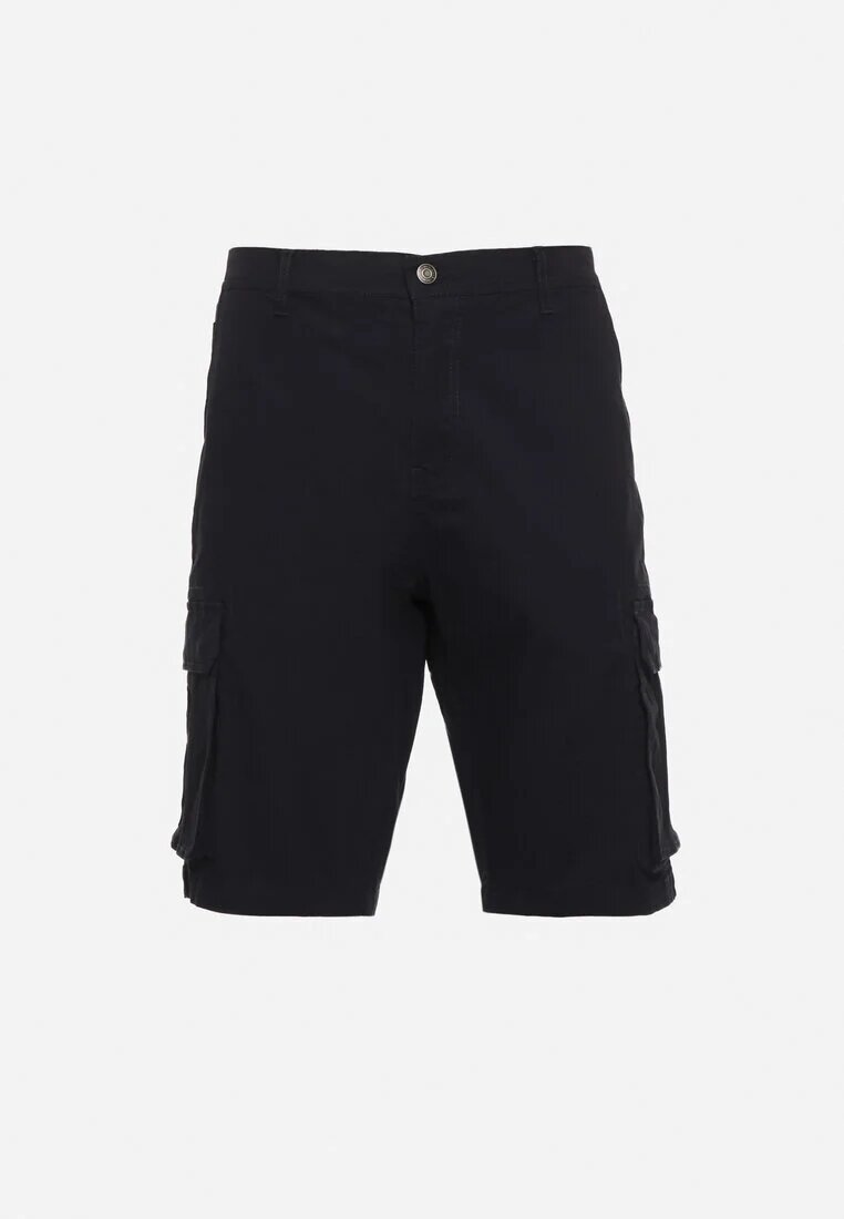  Pantaloni scurți albaștri din bumbac Cargo cu buzunare laterale Vikiitae
