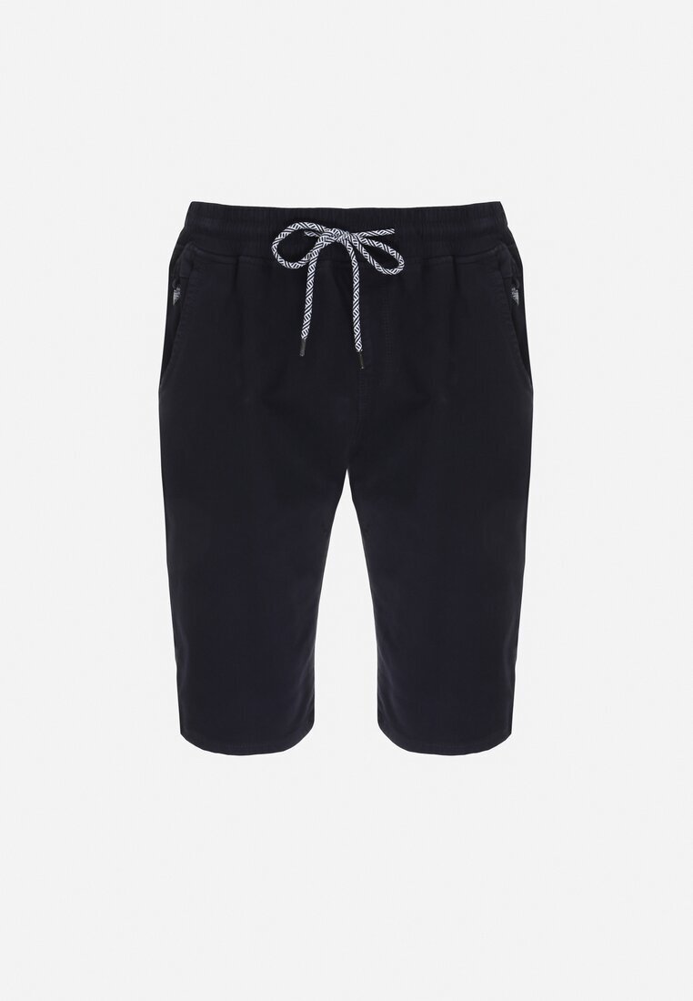  Pantaloni scurți Bleumarin Casual cu șnur și elastic în talie Nasine