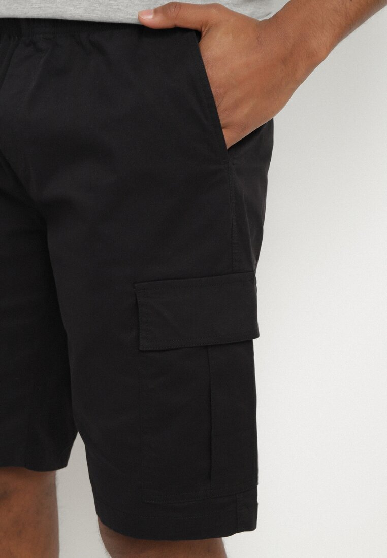  Pantaloni scurți Cargo Negri din Bumbac Vikiitori