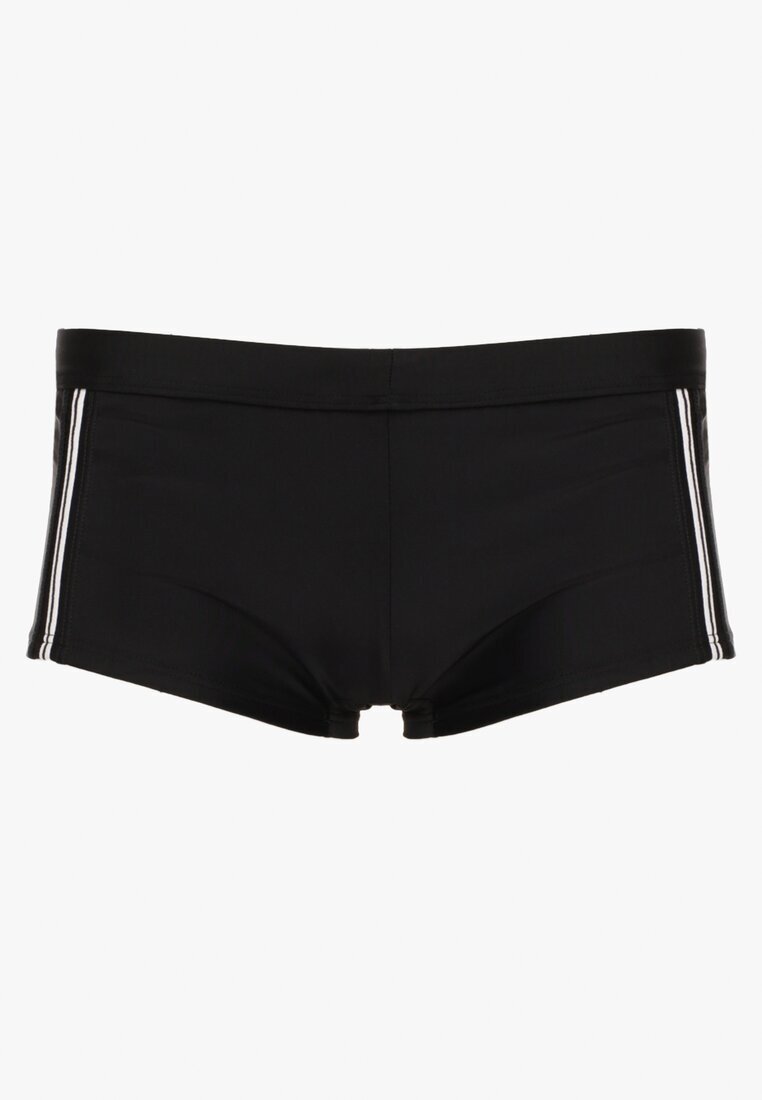  Pantaloni scurți de baie Negri cu Dungi pe Laterale Wladia