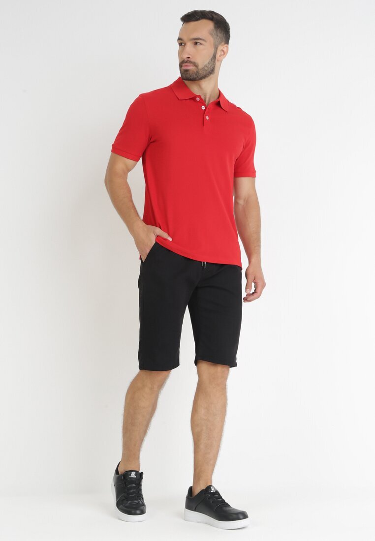  Pantaloni scurți Negri Casual cu șiret și elastic în talie Nasine