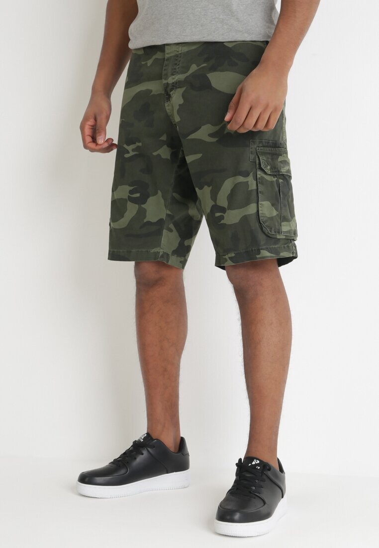  Pantaloni scurți Verde închis Moro cu Buzunare Late Herkett