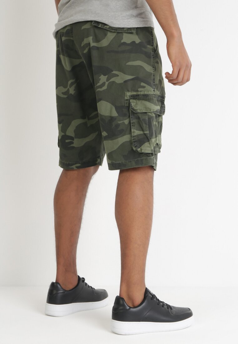  Pantaloni scurți Verde închis Moro cu Buzunare Late Herkett