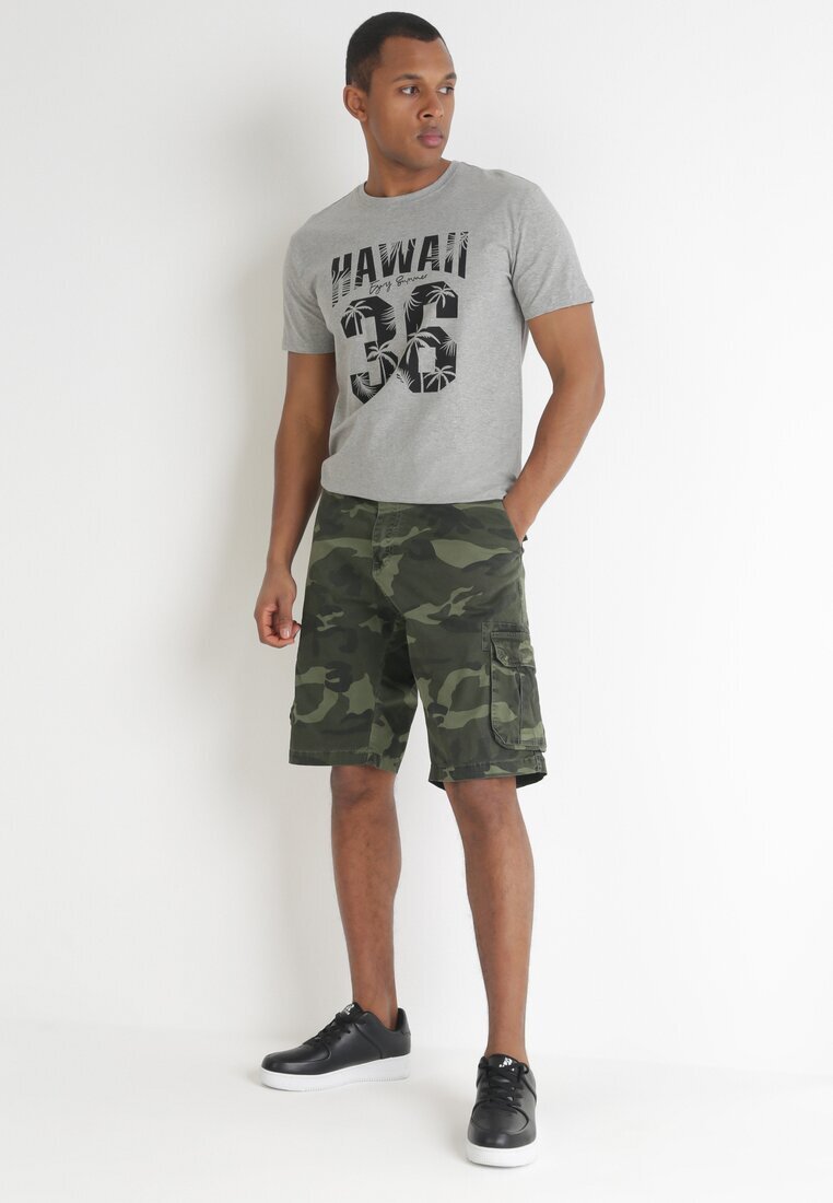  Pantaloni scurți Verde închis Moro cu Buzunare Late Herkett