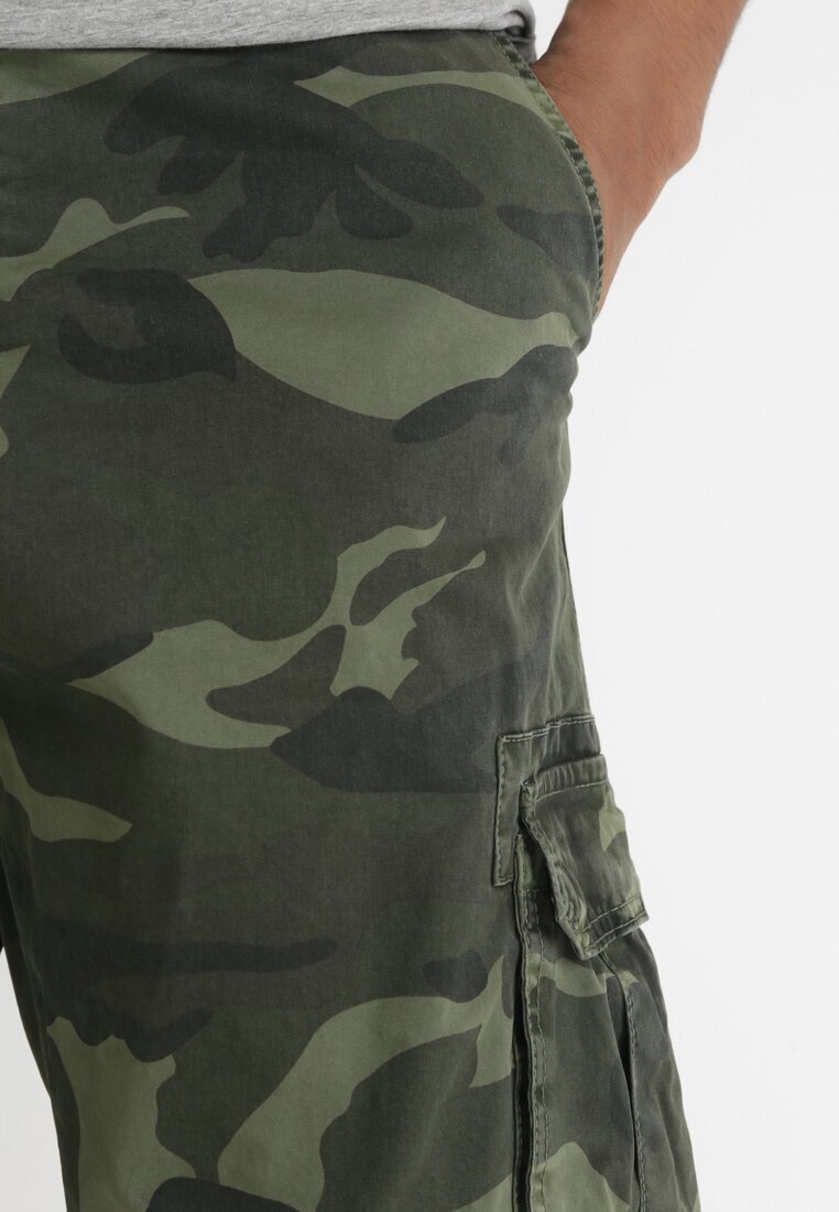  Pantaloni scurți Verde închis Moro cu Buzunare Late Herkett