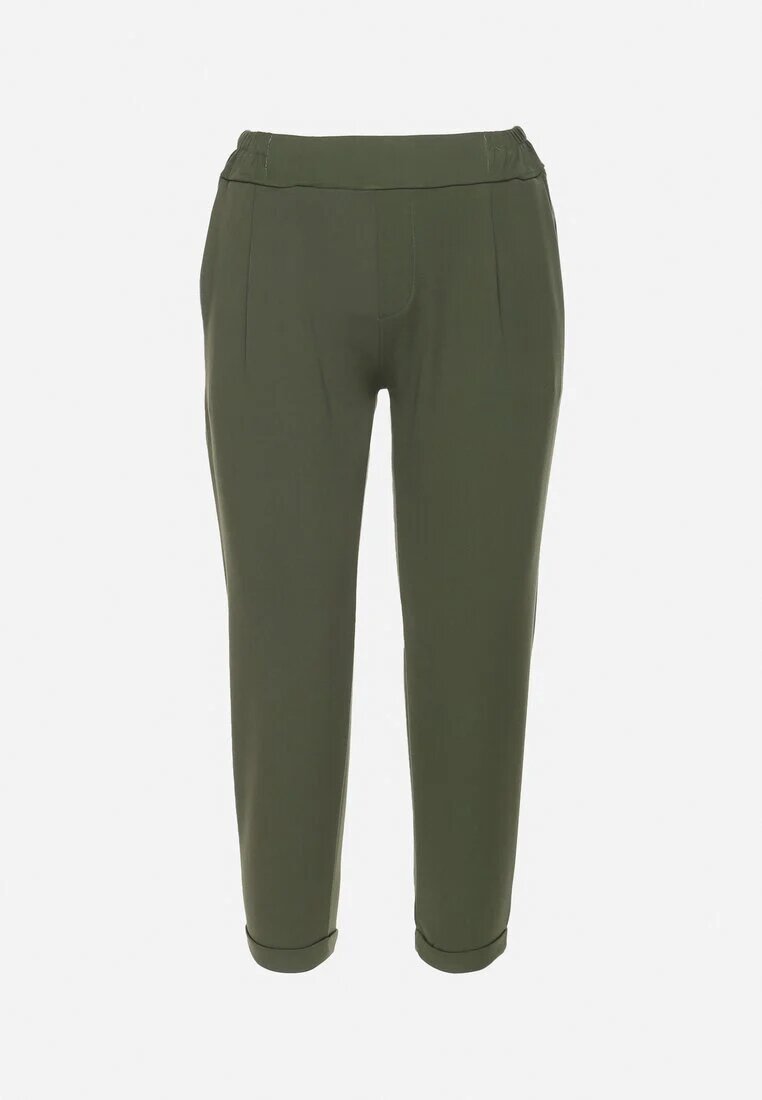  Pantaloni Verzi 3/4 cu Elastic în Talie și Buzunare Saivie