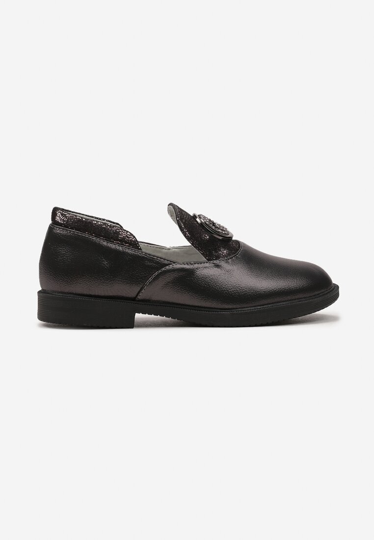 Pantofi Argintiu-Negru Omphiopis