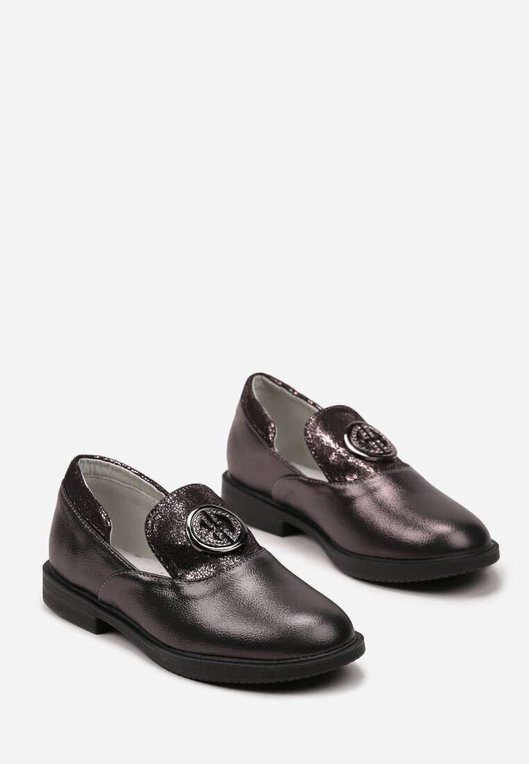  Pantofi Argintiu-Negru Omphiopis